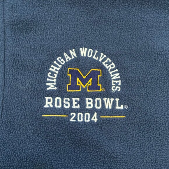 Vintage 2004 University Michigan Wolverines Rose Bowl 1/4-Zip Fleece - XXL / 2XL - Picture 3 of 5